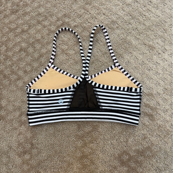 lululemon athletica Black and White Striped Sports Bra - Picture 2 of 6